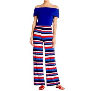 TRINA TURK Annmarie Striped Wide Leg Palazzo Pants